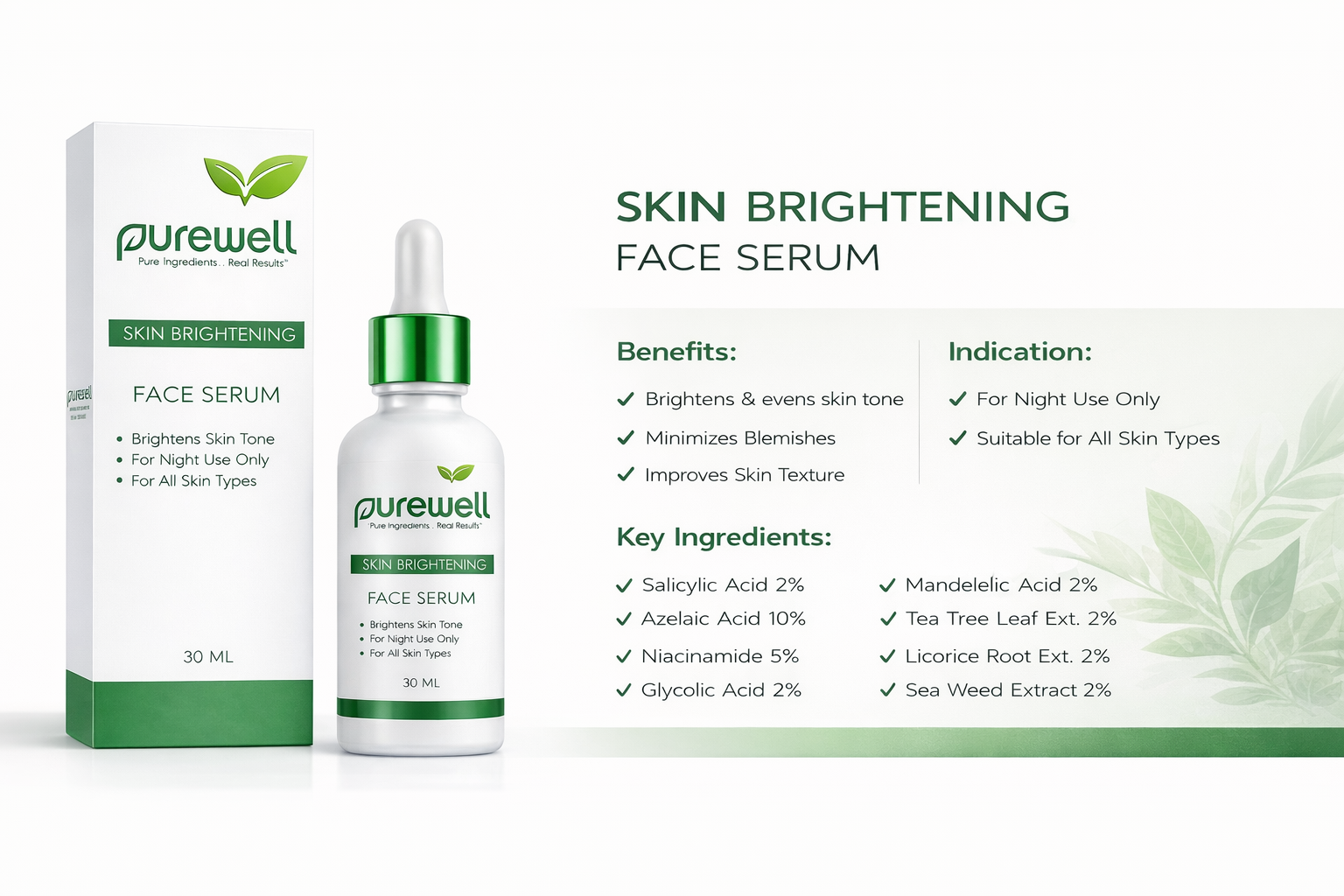Purewell Skin Brighting Face Serum